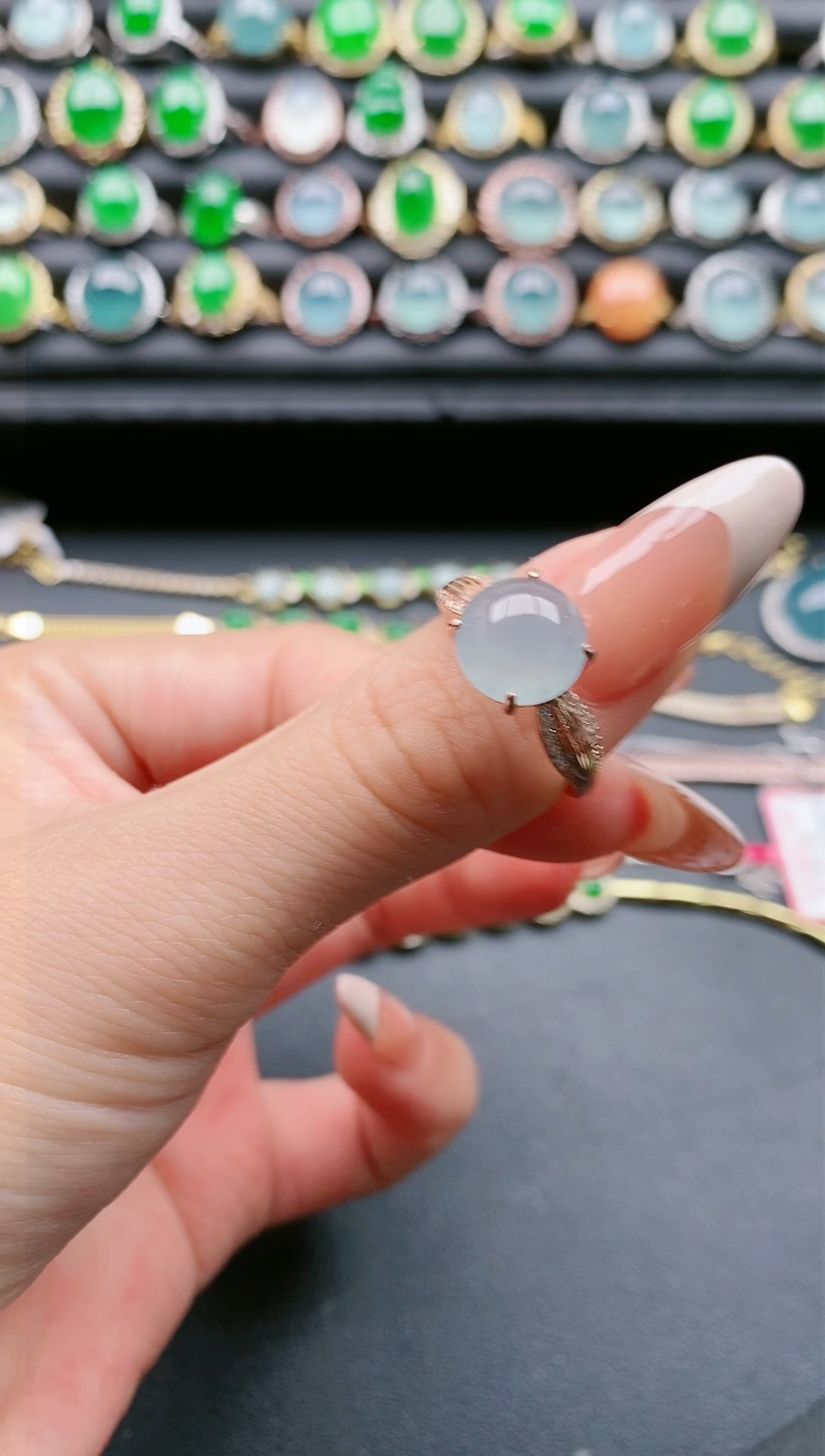 【闪购商品】翡翠戒指银S925镶嵌11111111