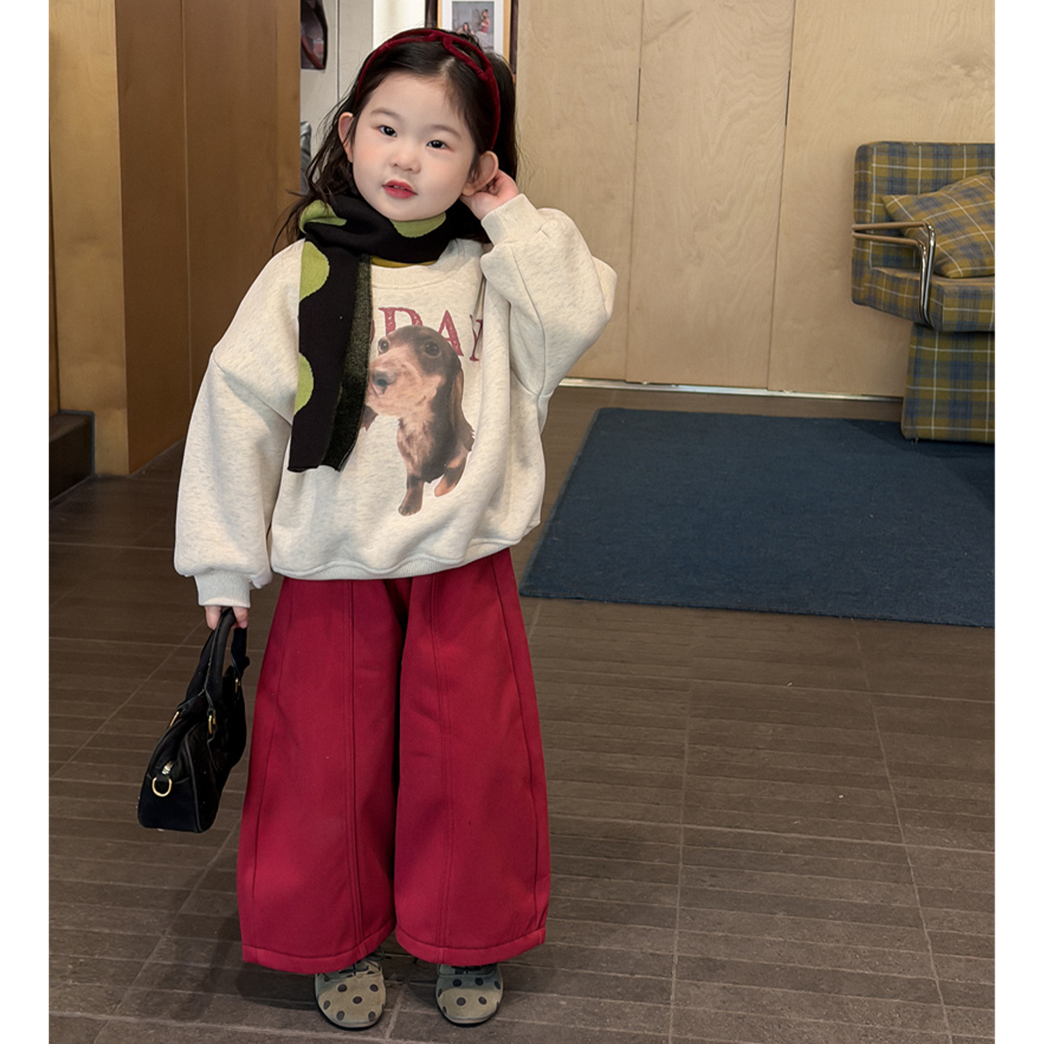 女童冬季套装2025新款女宝宝加绒卫衣裤子两件套儿童洋气保暖冬装