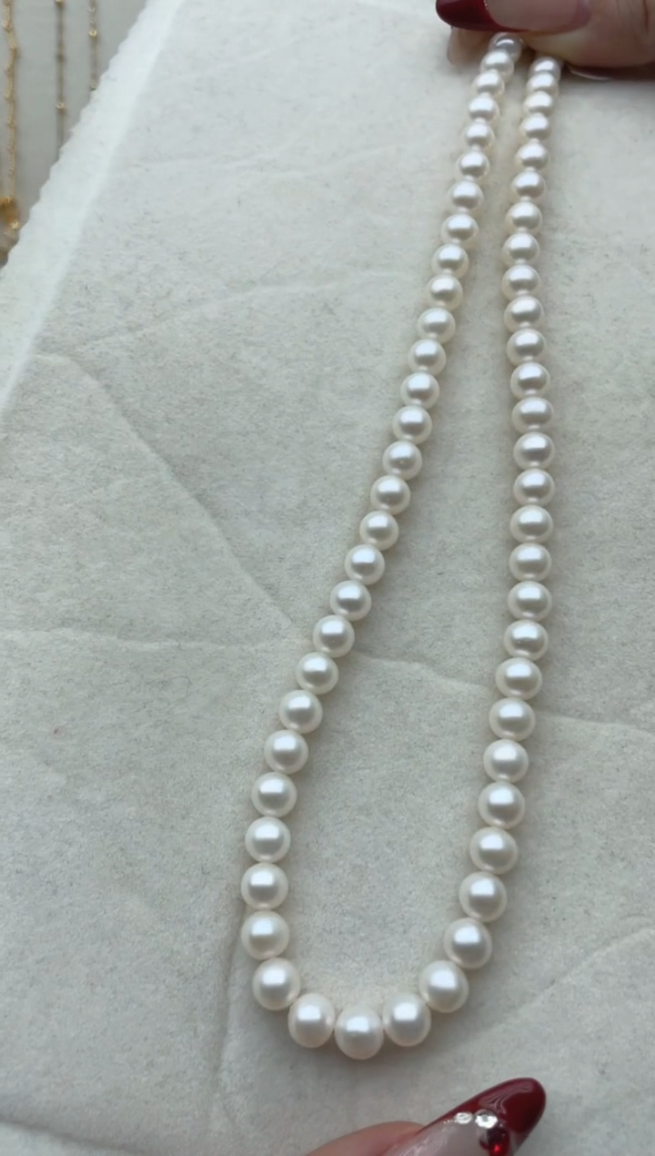【闪购商品】淡水珍珠项链银S925镶嵌Y88