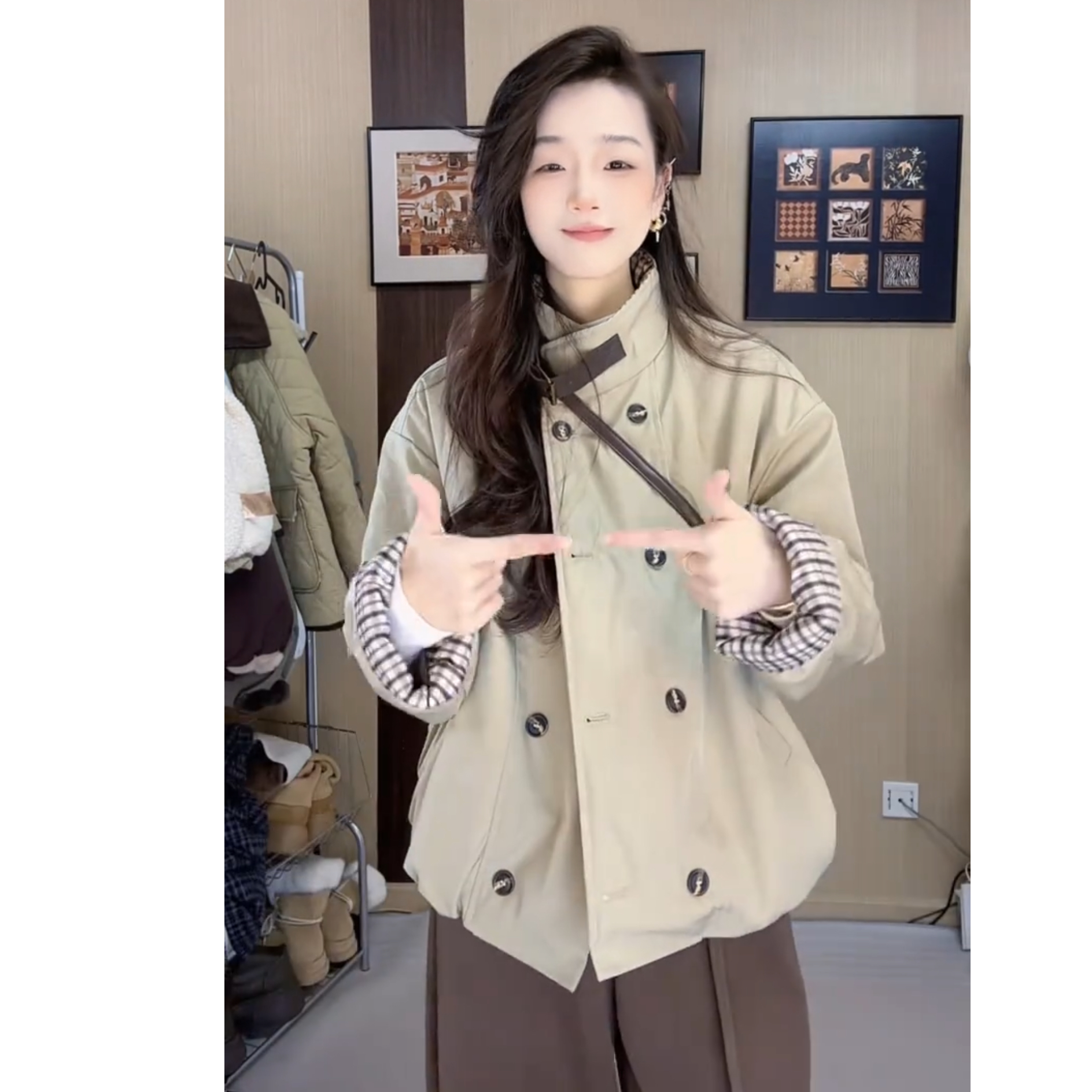 2025冬季新款加绒加厚韩版短外套宽松休闲高端毛毛派克服显瘦棉服