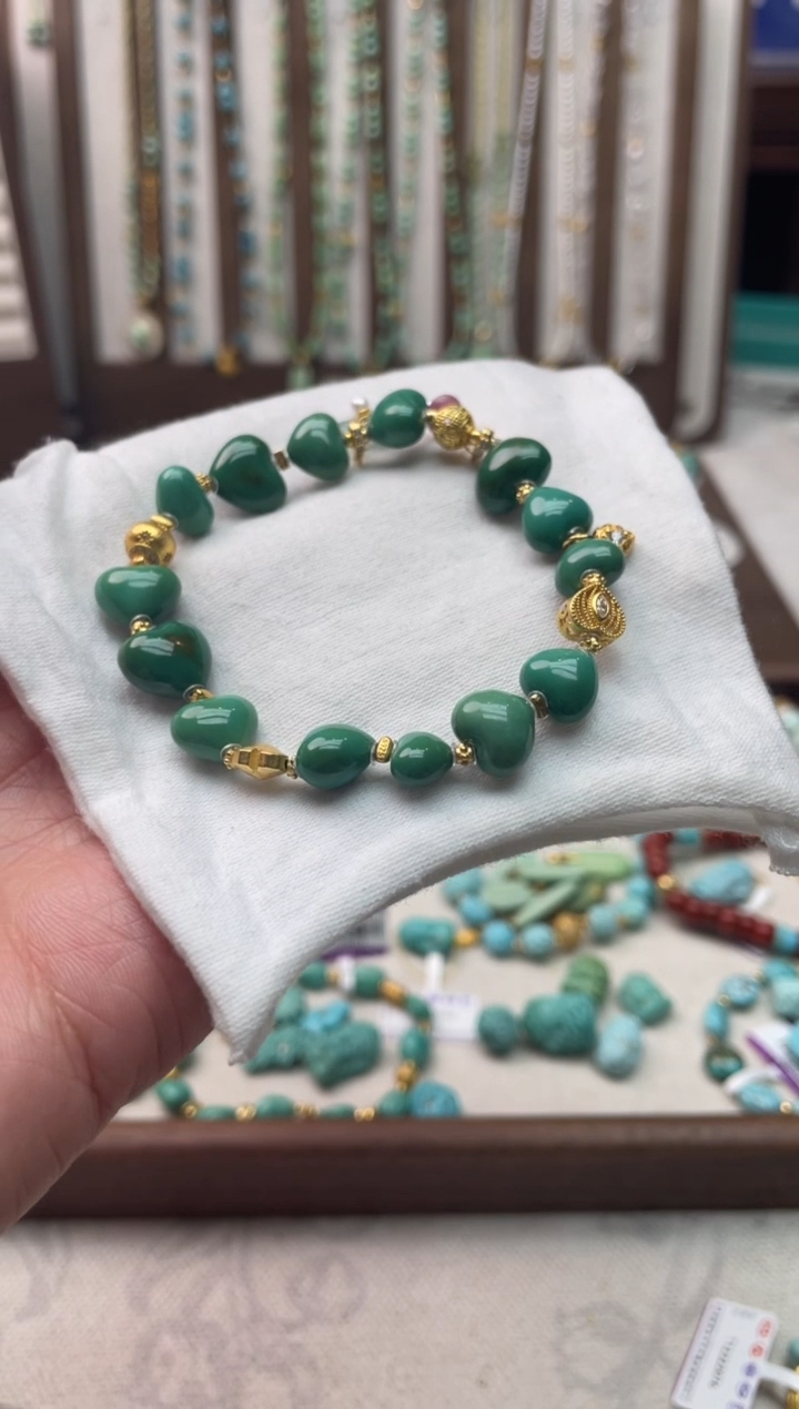 【闪购商品】绿松石手串银S925镶嵌7