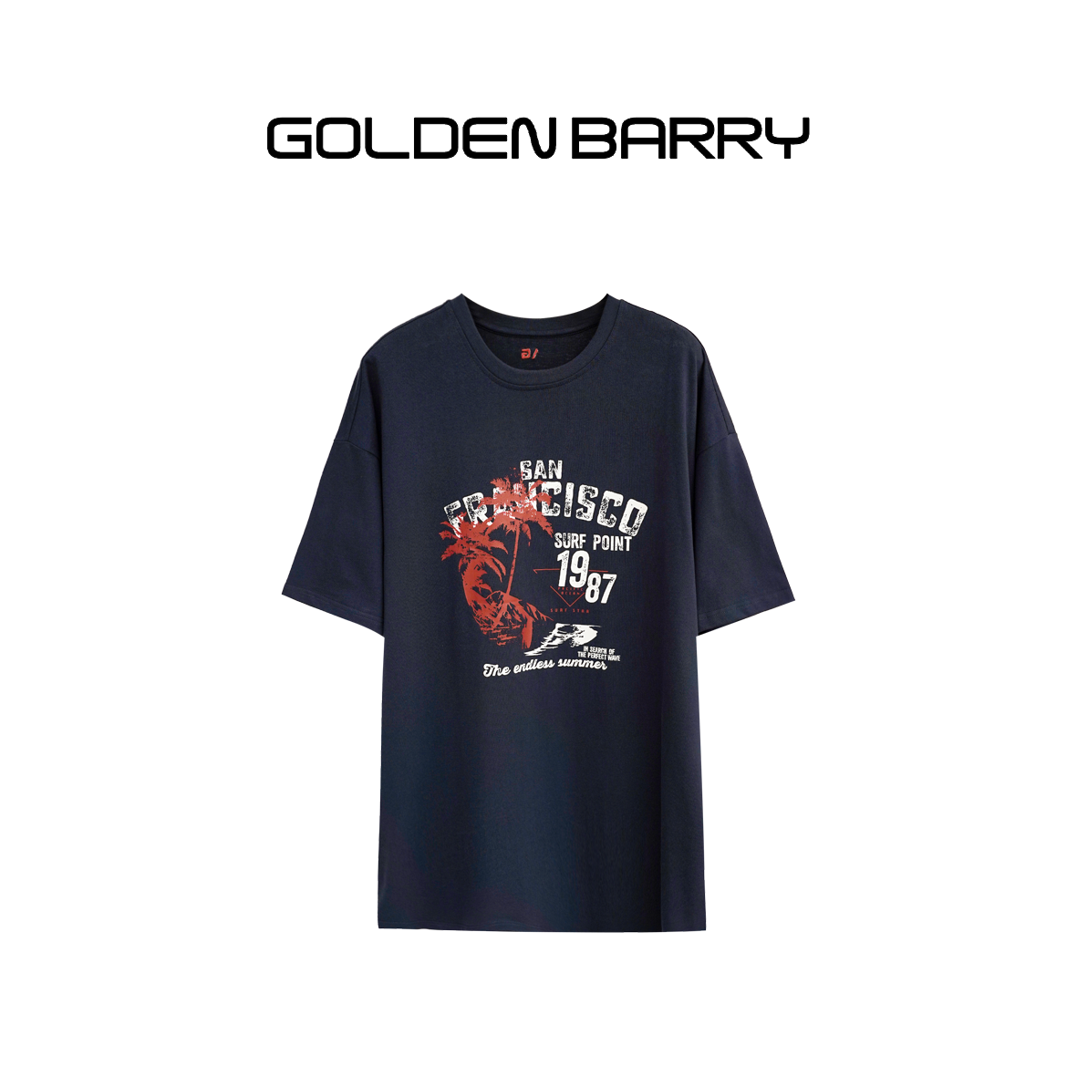 GOLDENBARRY“年终狂欢”|201885百搭女装夏日椰树短袖T恤