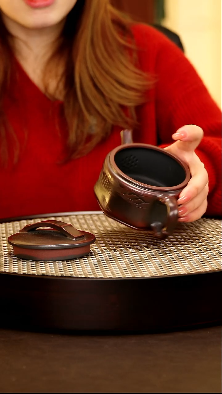 茶壶紫砂紫砂作品12古乌泥258