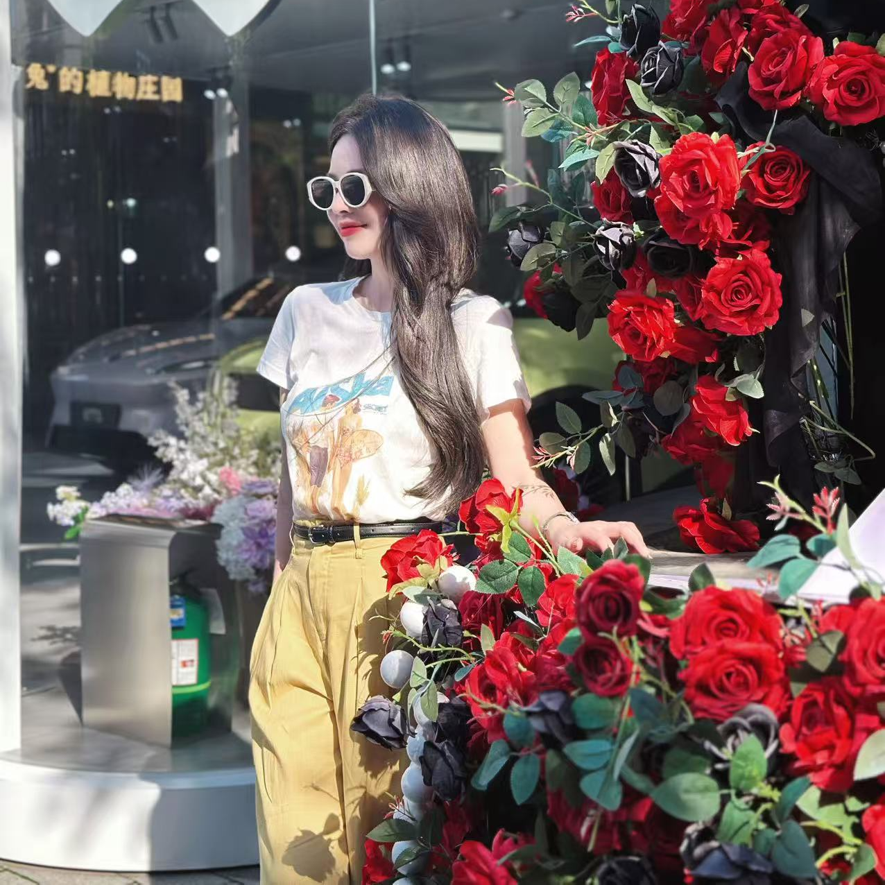 舒适减龄百搭图案t上衣（现货）   显瘦气质时尚休闲舒适减龄百搭