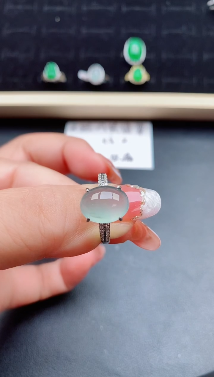 【闪购商品】翡翠戒指银S925镶嵌0808050