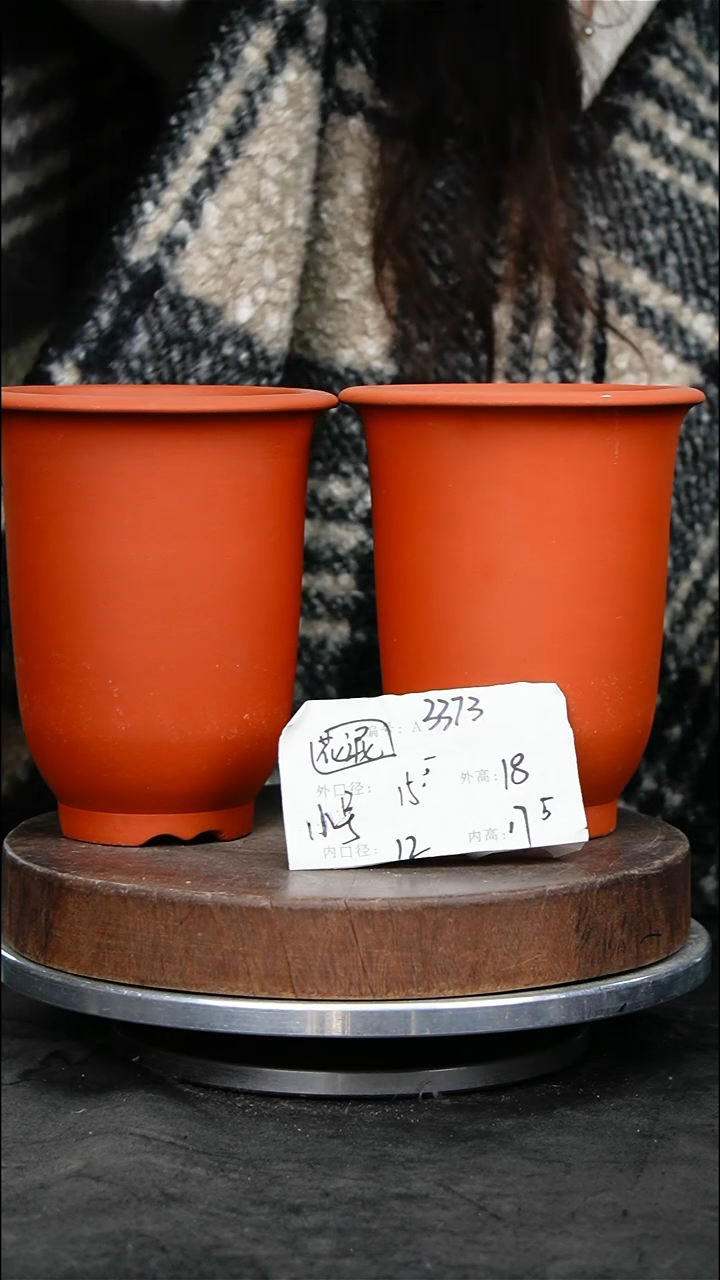 紫砂花盆3373花泥紫砂花盆