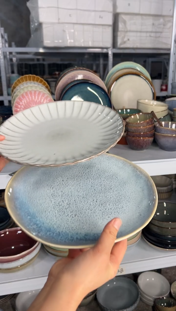 陶瓷外贸尾货瑕疵满20包邮X2 大盘10.5英寸