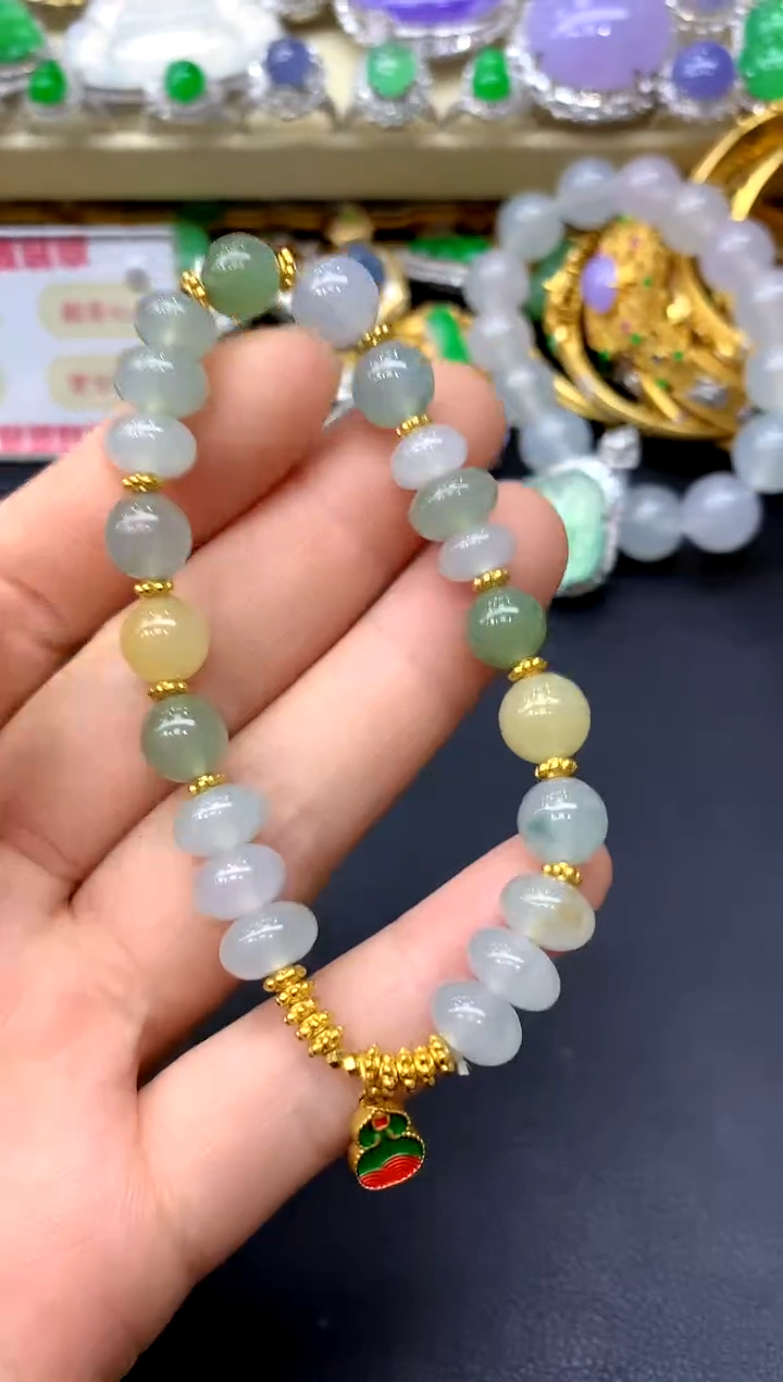 未镶嵌手串翡翠206-中国好珍宝
