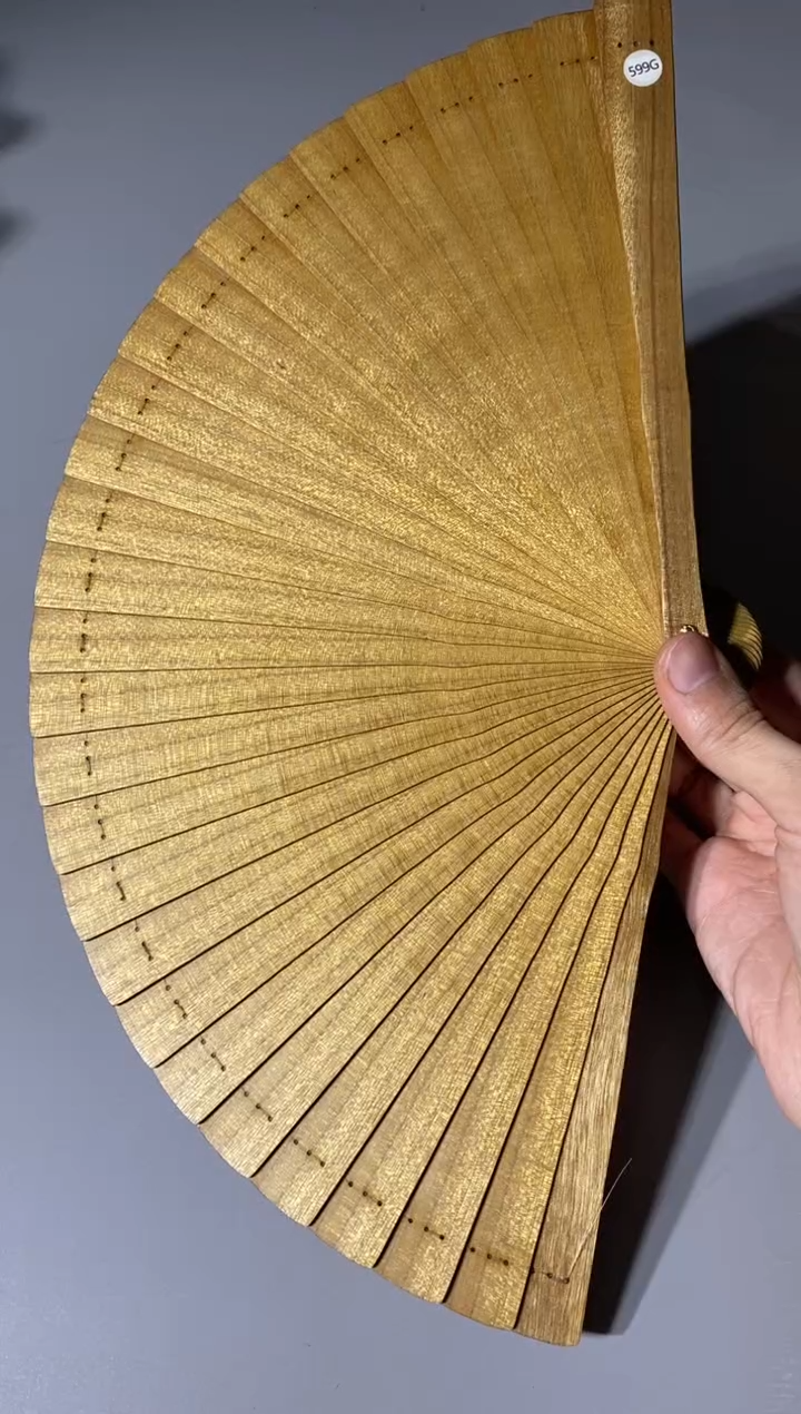 金丝楠599号21cm金丝楠木小叶桢楠扇子