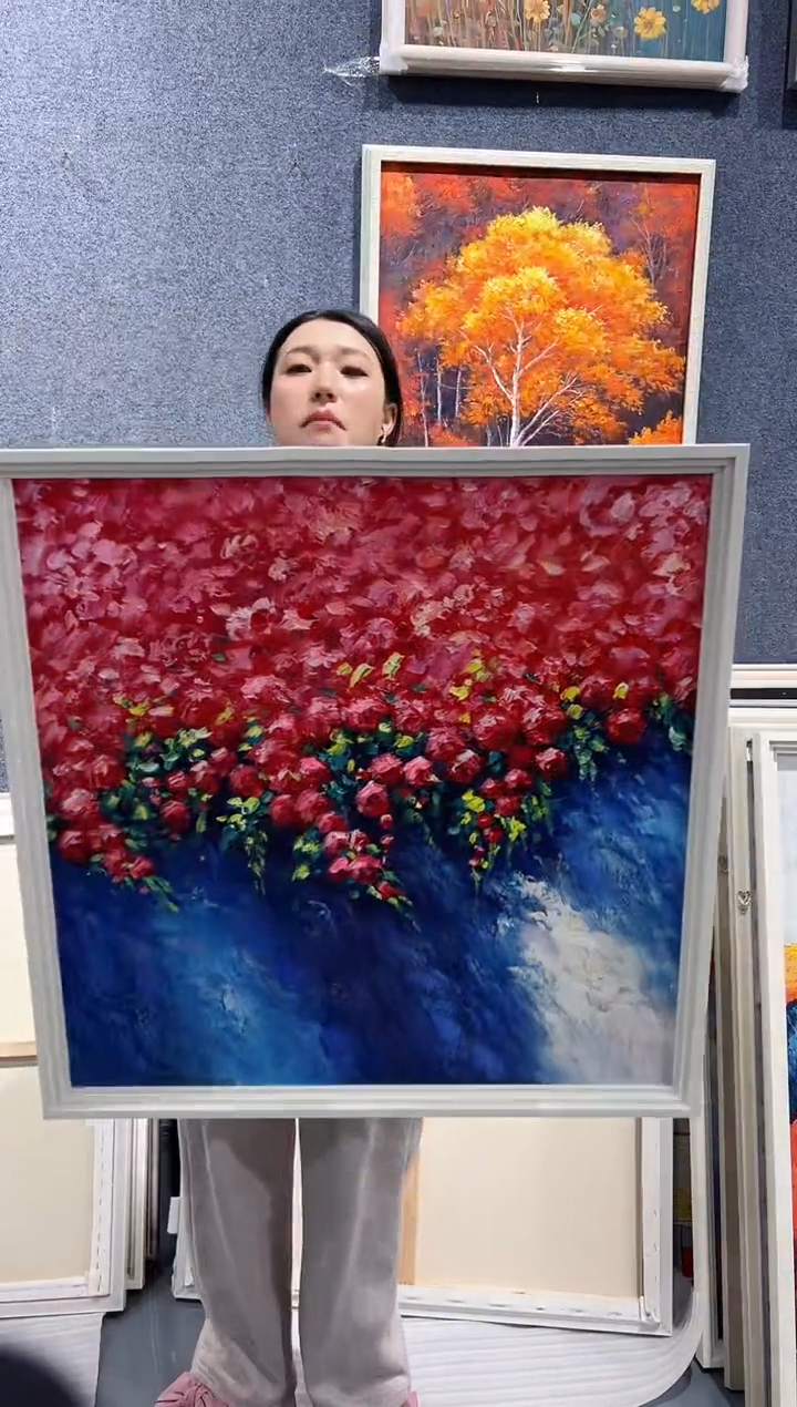 【闪购商品】油画94号 80*80 玫瑰-手绘油画