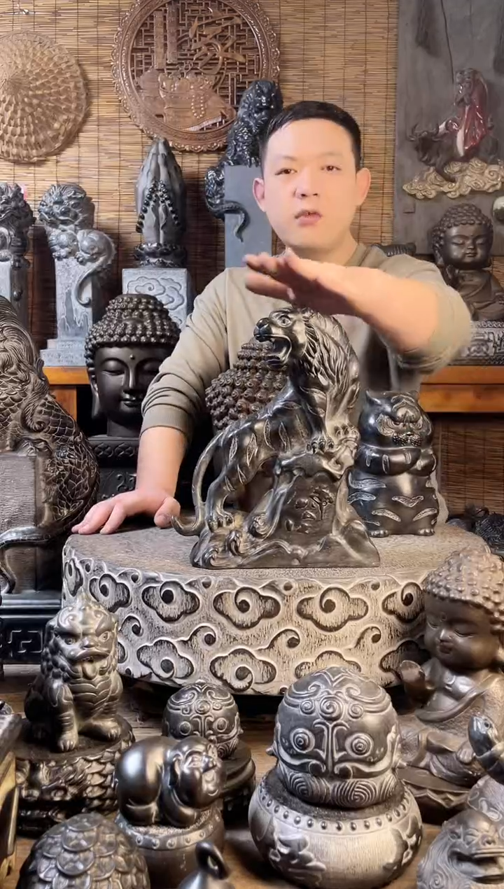 【闪购商品】30上山虎天然青石雕刻