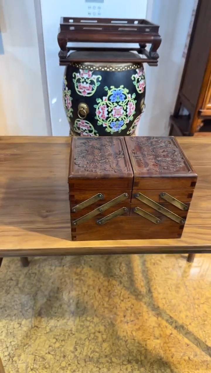 木行医箱  收纳箱 摆件