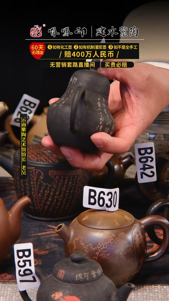 【闪购商品】壶建水紫陶高货壶   /B620