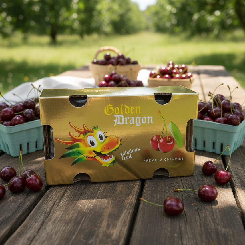 【明天到】Golden Dragon金龙4JD原箱车厘子桑提娜 4斤樱桃 空运内附果径卡桑提娜樱桃智利共和国