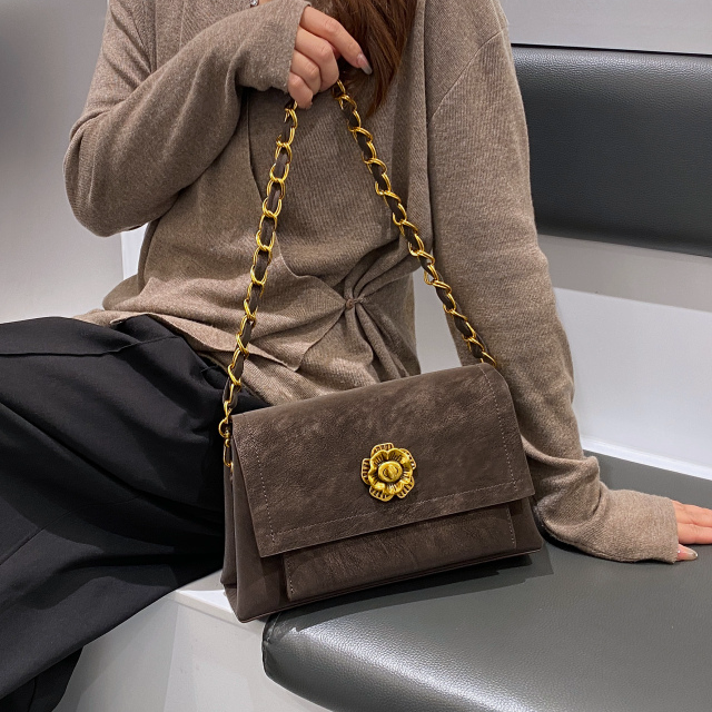 佑一【RAIN.CUN】SKL-5882-咖啡色轻奢时尚百搭气质女包