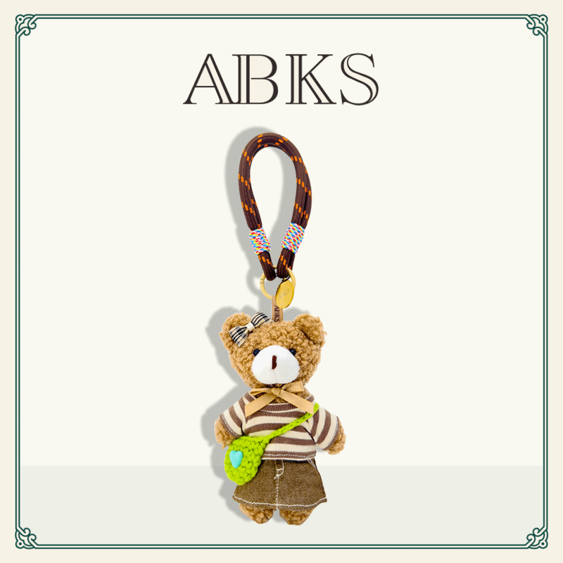 ABKS原创包包挂件公仔女款可爱mini毛绒娃娃小玩偶挂件配饰0055