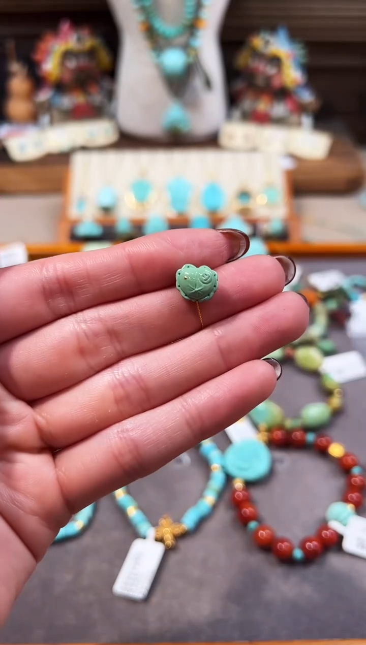 未镶嵌绿松石配饰爱心