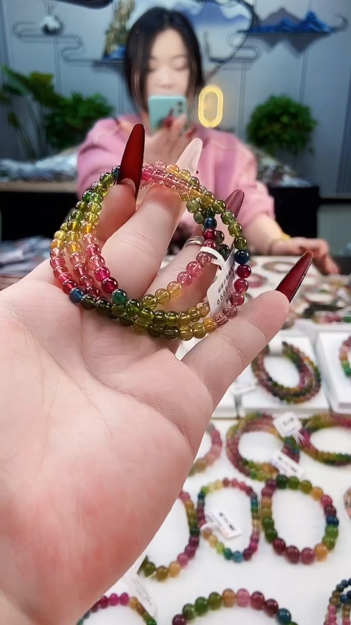 【闪购商品】碧玺手链未镶嵌G2134三圈颜色微差发1