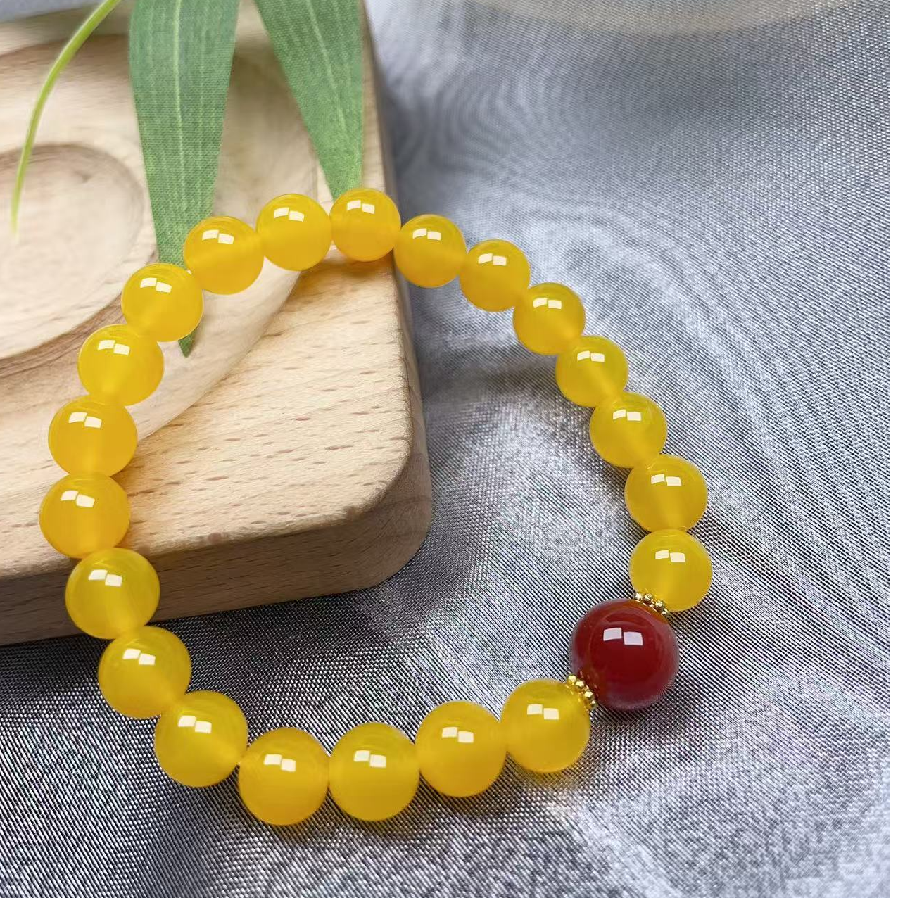 7A级黄玛瑙搭配红玛瑙款