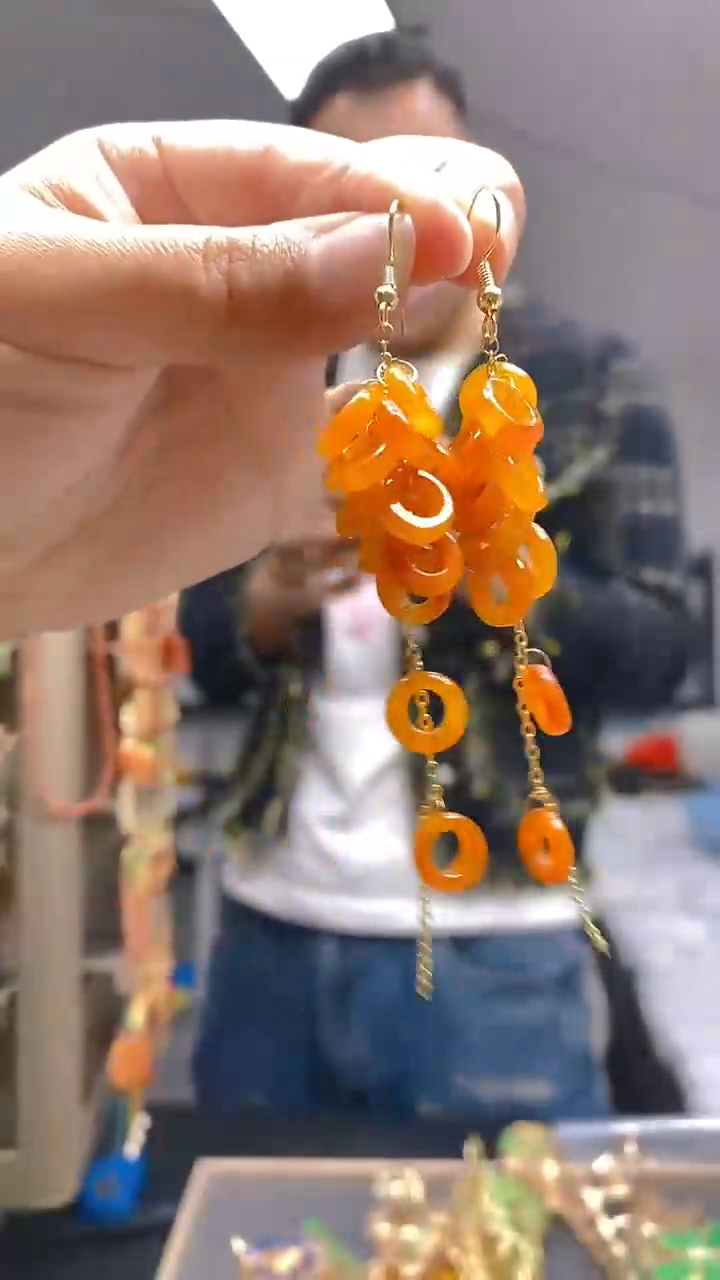 【闪购商品】翡翠耳饰合金045翡翠耳钩