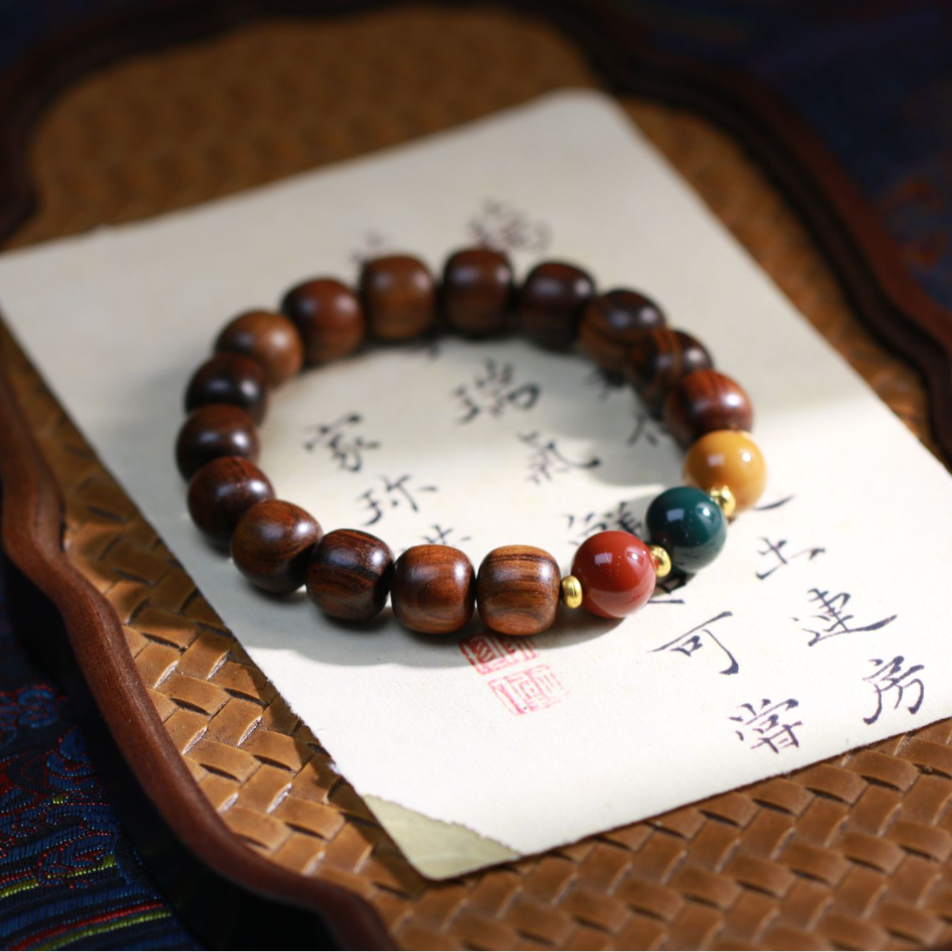 【曹总文玩】芽庄沉香木串（多样性发其一)CX150