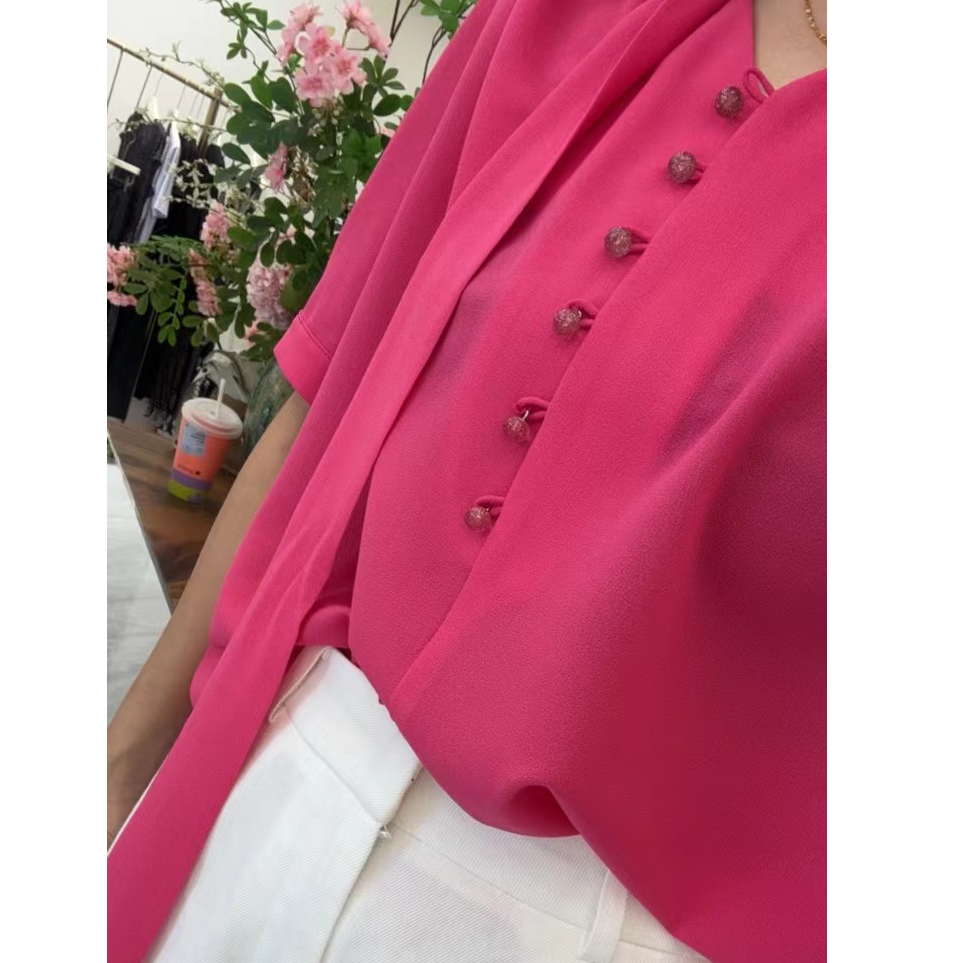 罩衫女夏季宽松休闲简约气质百搭上衣1071-2580