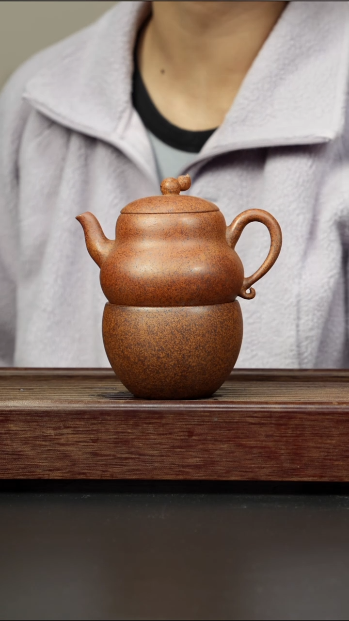 茶壶紫砂高温段泥烧 葫芦 一壶一杯