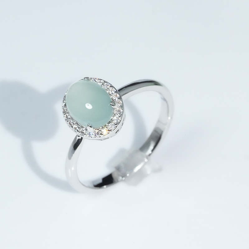 【小胖翡翠】天然翡翠蛋面戒指A货戒圈轻奢日常百搭款-多样性发1