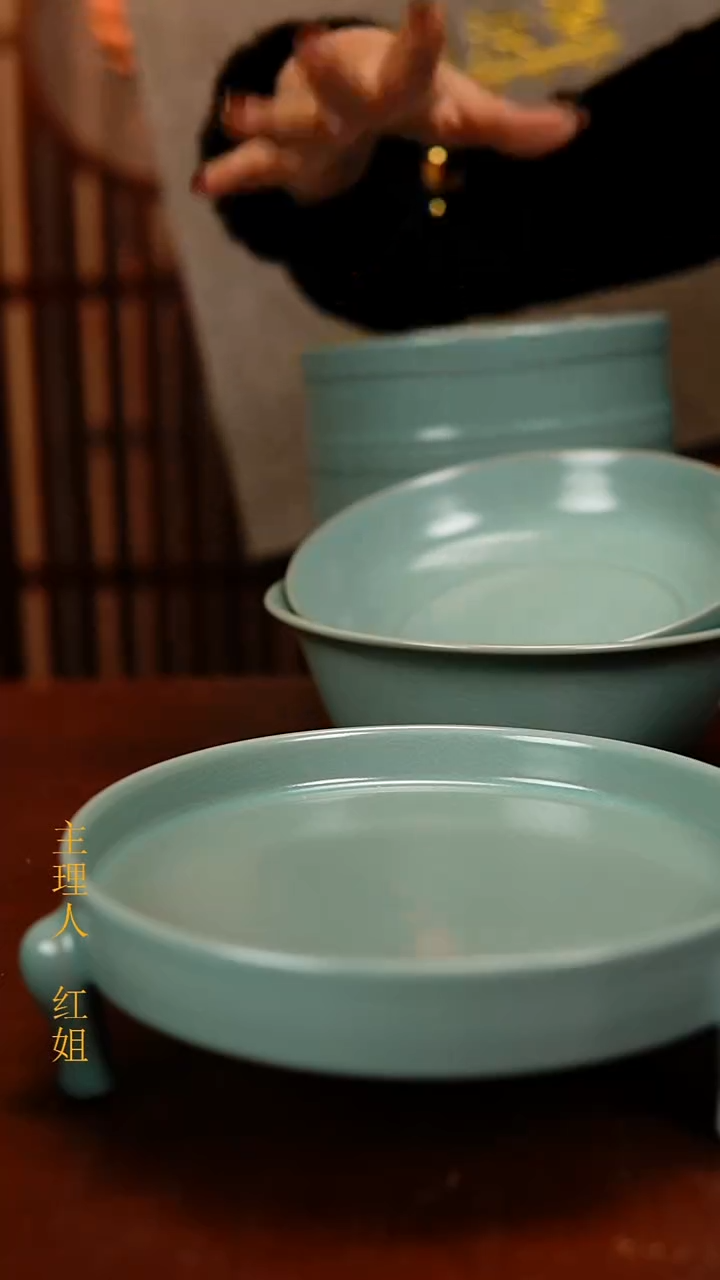 瓷片亲****豆原产地原矿釉汝瓷