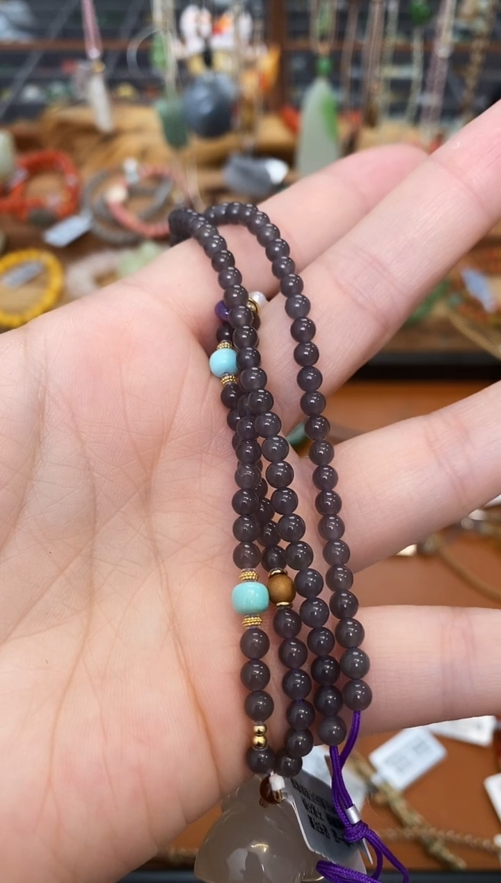 【闪购商品】和田玉颈饰未镶嵌烟紫项链