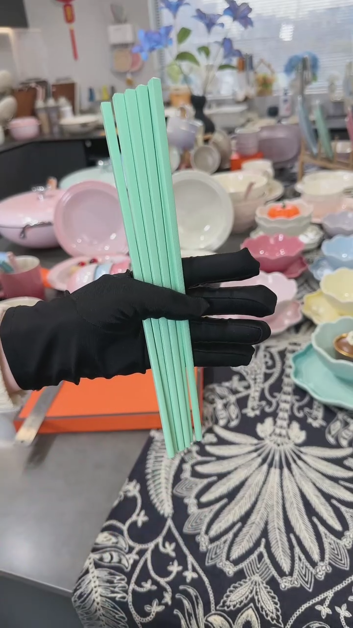 【闪购商品】瓷筷子SPS6双盒装-孔雀青