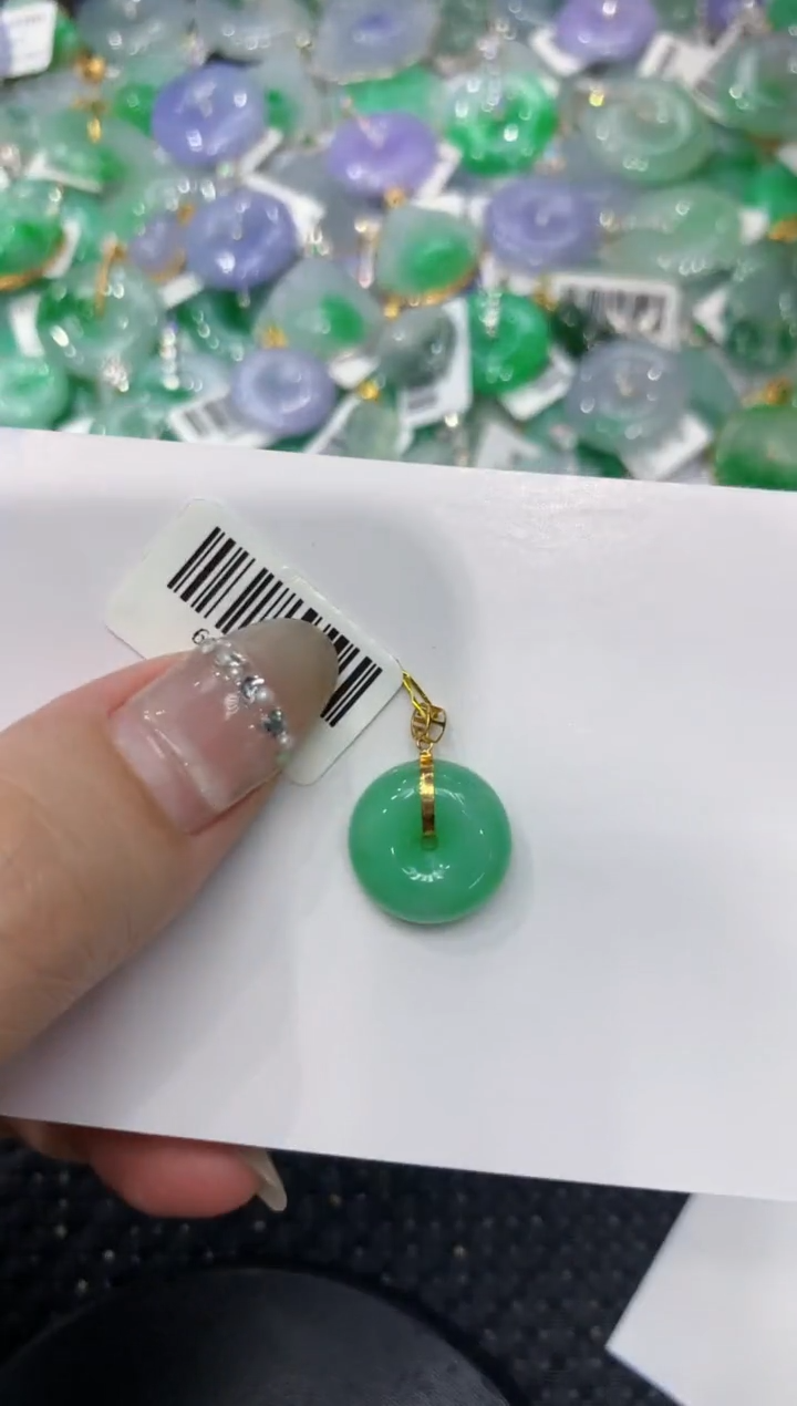 【闪购商品】翡翠颈饰18K金镶嵌222222222
