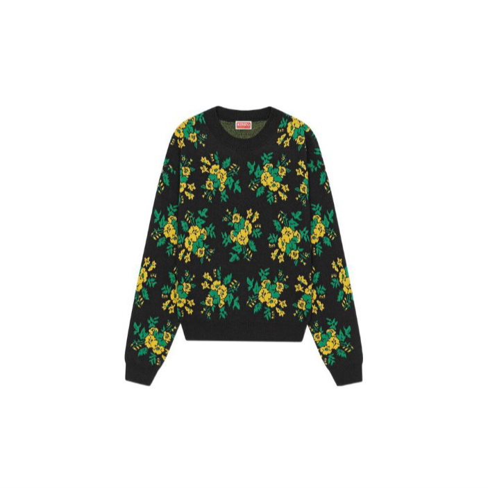 未使用 KENZO/肯佐 【lu】 印花长袖圆领套头毛衣 TP018181