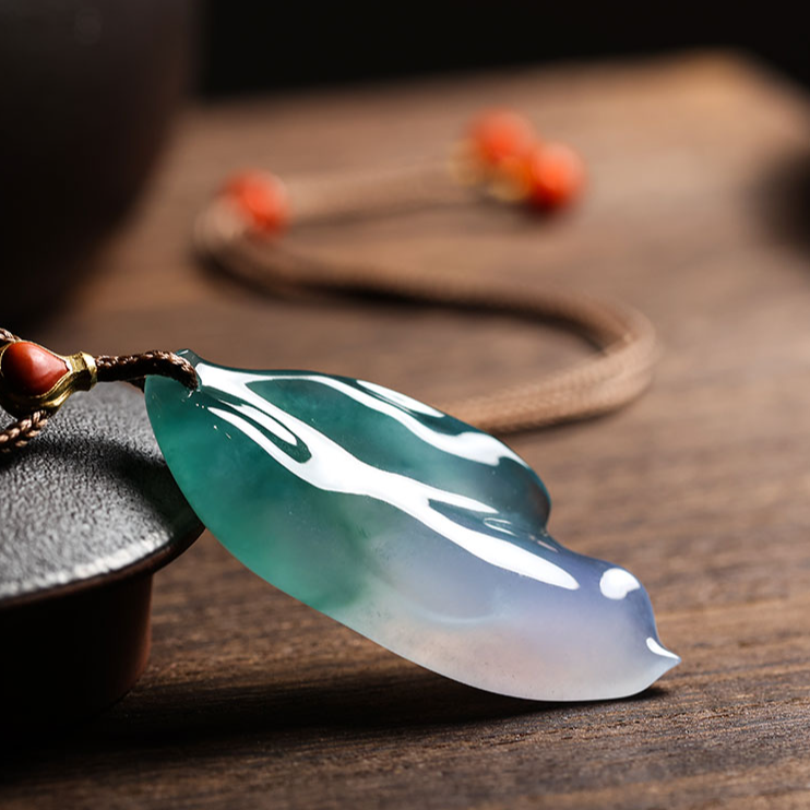 【庄家翡翠】空山淡云 天然翡翠吊坠随形挂件翡翠定制收藏送礼