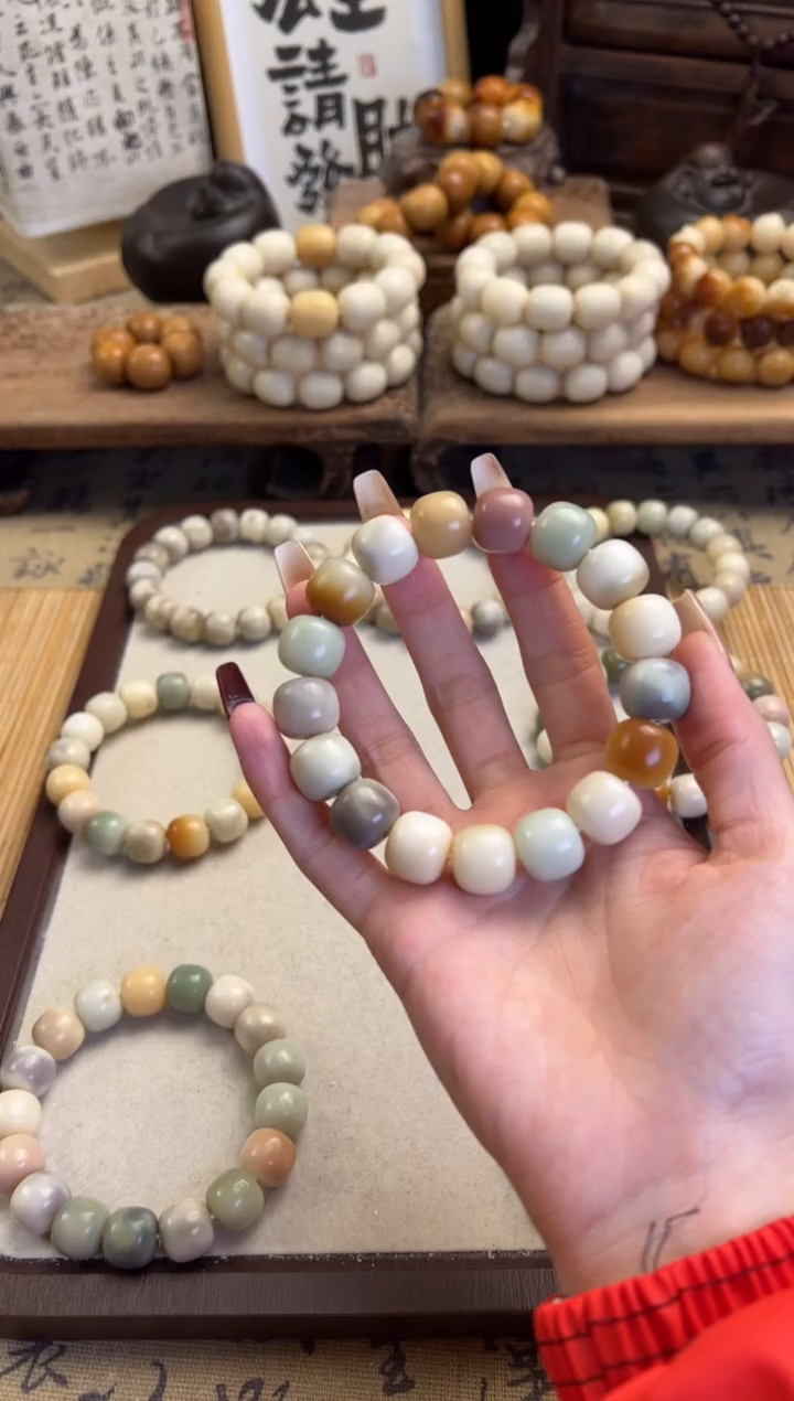 【闪购商品】菩提根/象牙果手串卡14多宝桶珠手串