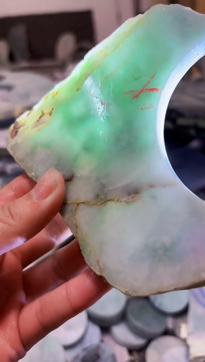 【闪购商品】翡翠颈饰未镶嵌A货孔玉1268