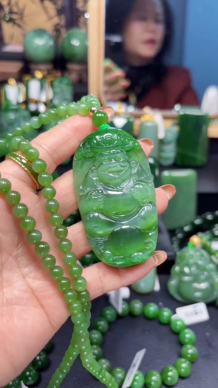 【闪购商品】和田玉（碧玉）吊坠(赠链)未镶嵌1