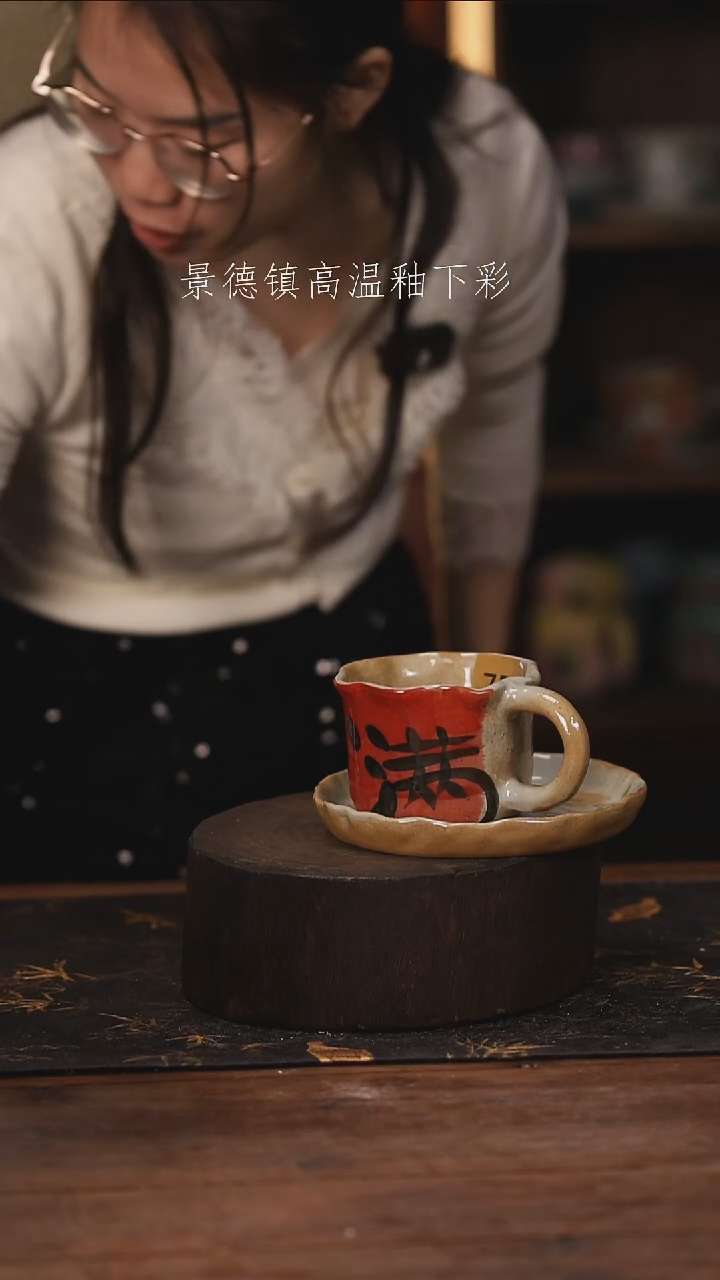 陶瓷景德镇高温釉下手绘陶瓷@L758@