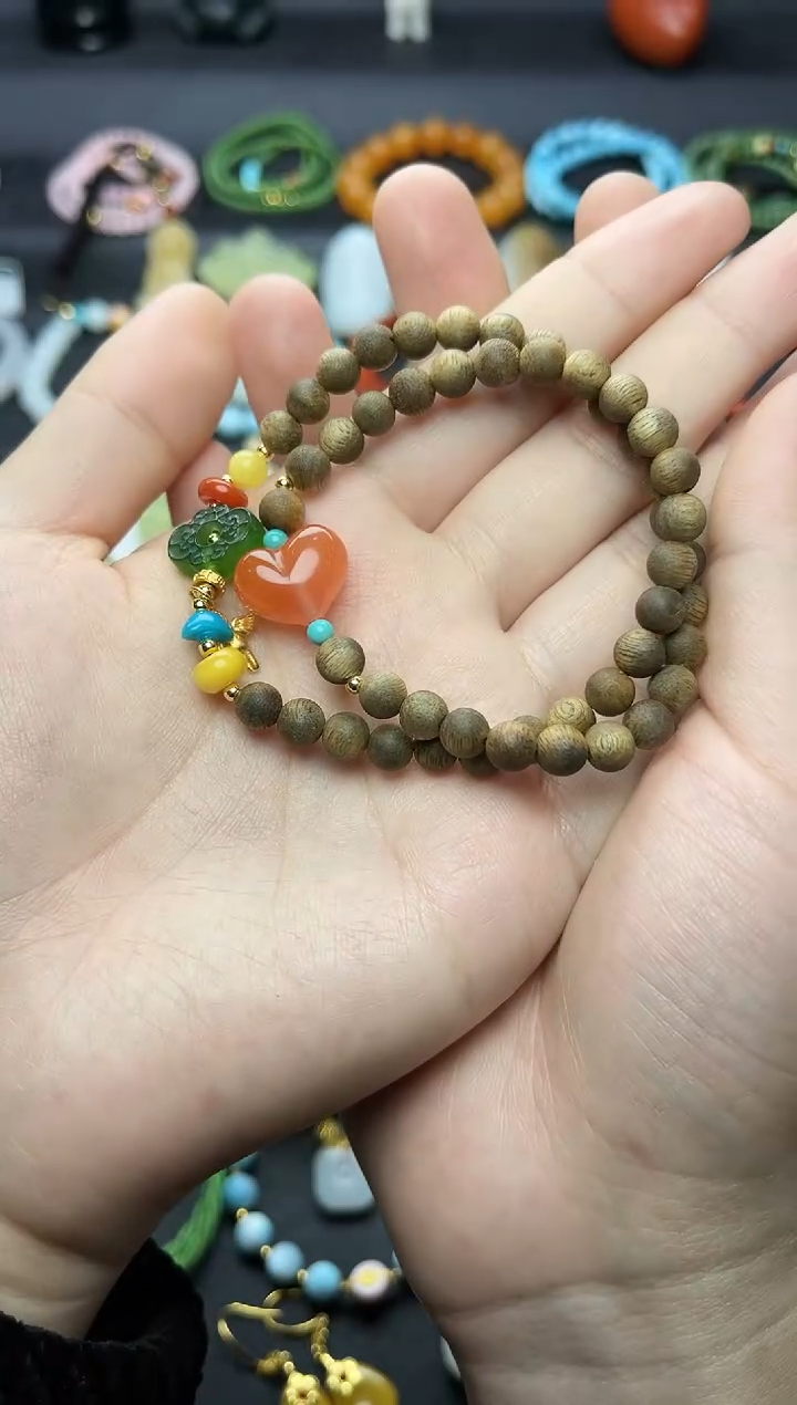 未镶嵌手串南红玛瑙爱心手串06