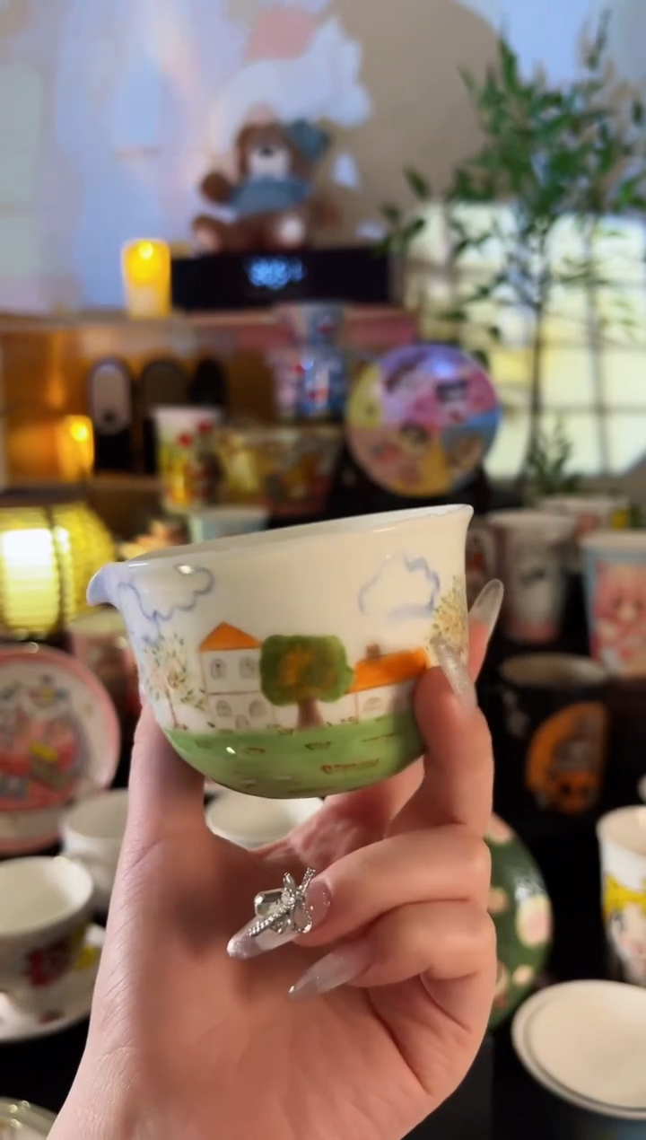 【闪购商品】摆件手工手绘陶瓷小杯杯