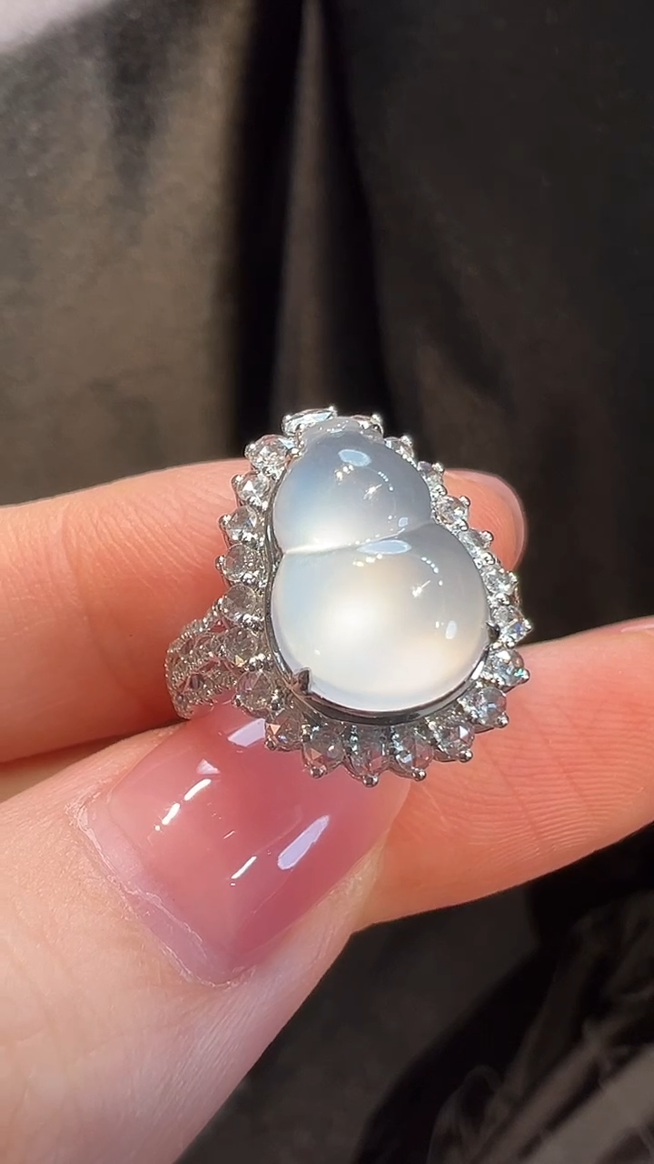 18K金镶嵌戒指翡翠L6