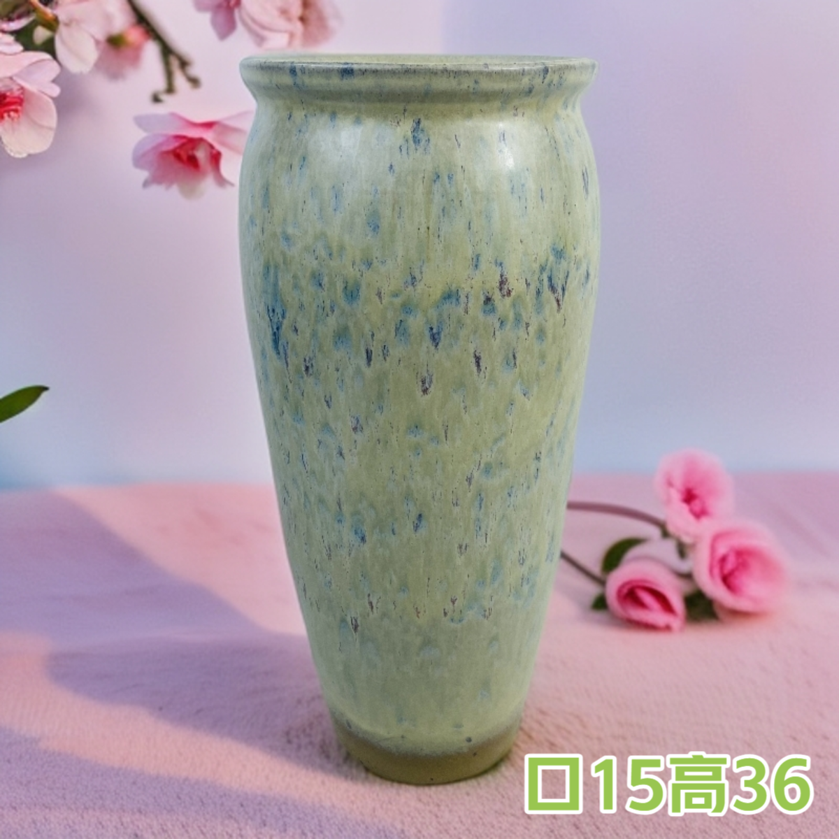 2018高度36cm复古泼墨风高圆盆—大老桩多肉植物花盆粗陶