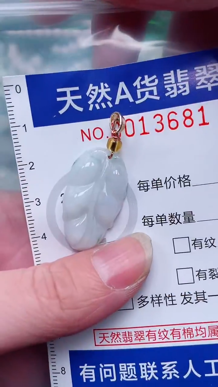 翡翠未镶嵌吊坠(赠链)1