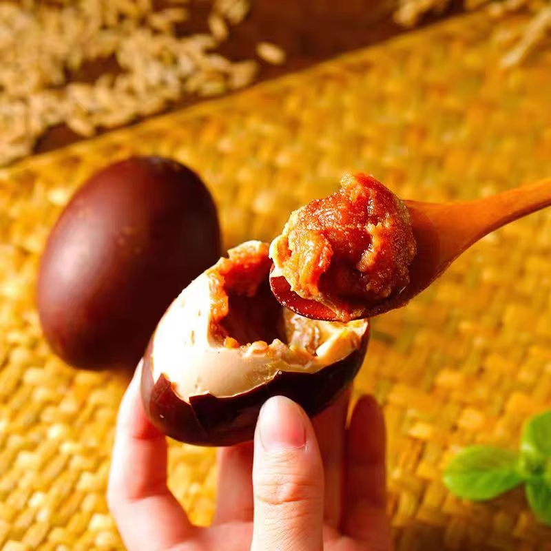 【只发新疆】燕赵水乡大红袍烤鸭蛋起沙红心流油咸鸭蛋开袋即食拌饭