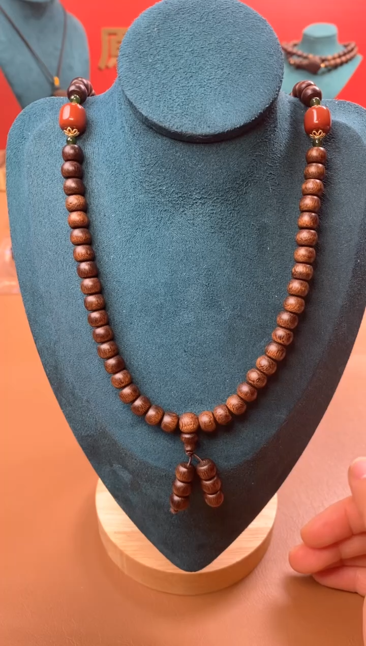 【闪购商品】沉香手串M沉水玉化富森红土6*8*108颗