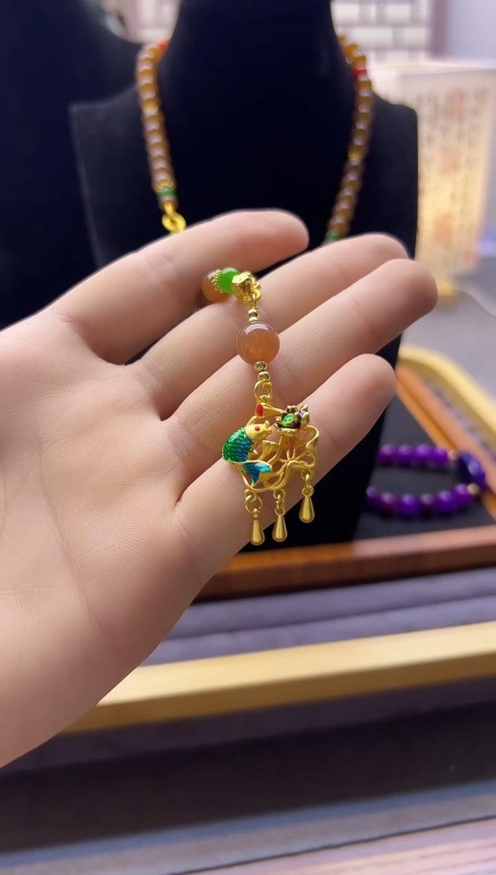 【闪购商品】和田玉颈饰14K金镶嵌X215         