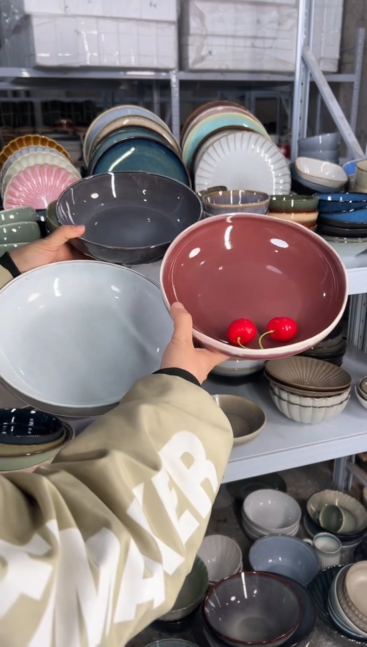 陶瓷外贸尾货瑕疵满20包邮X3 深盘组合