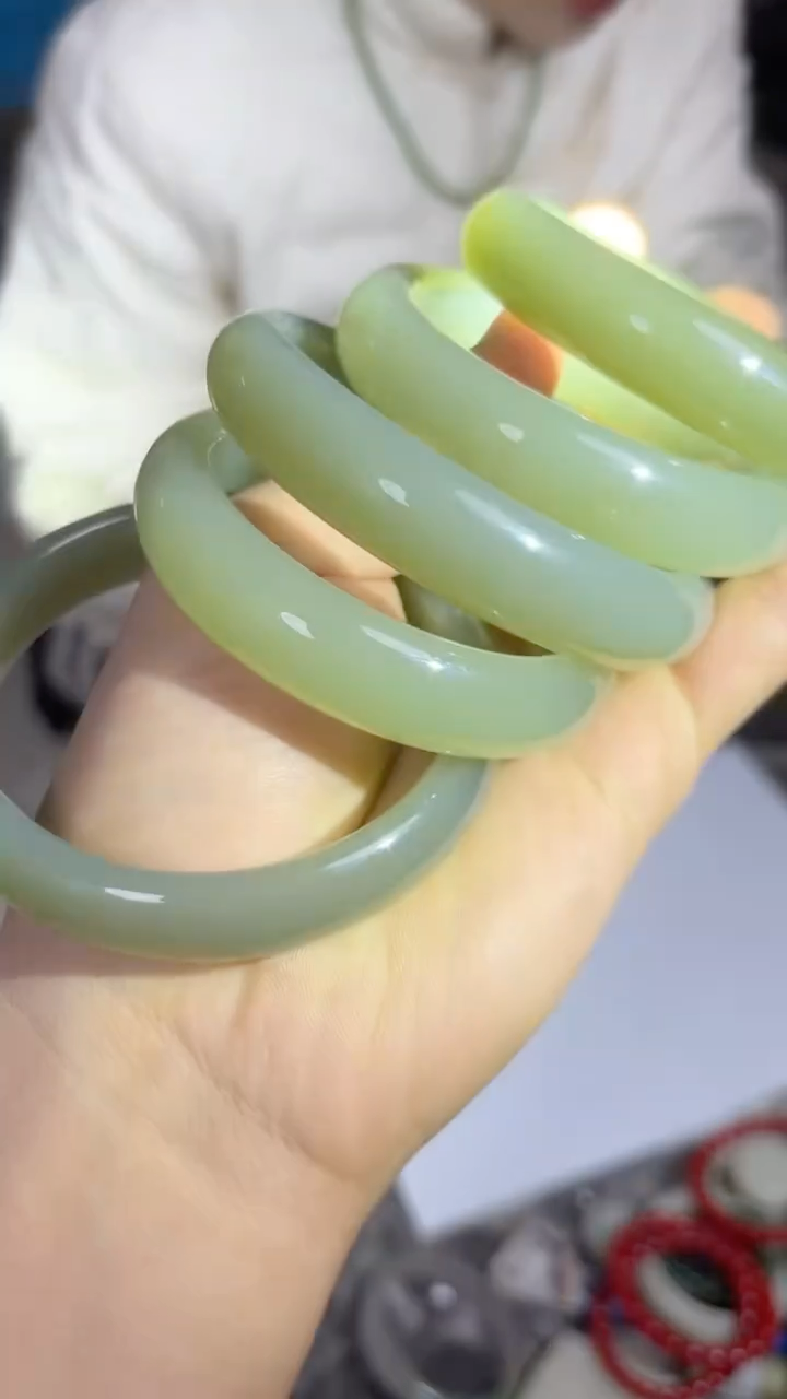 湖水绿正圈平安镯