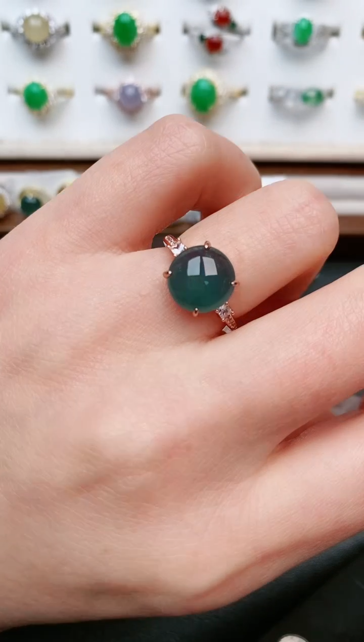 【闪购商品】翡翠戒指银S925镶嵌....