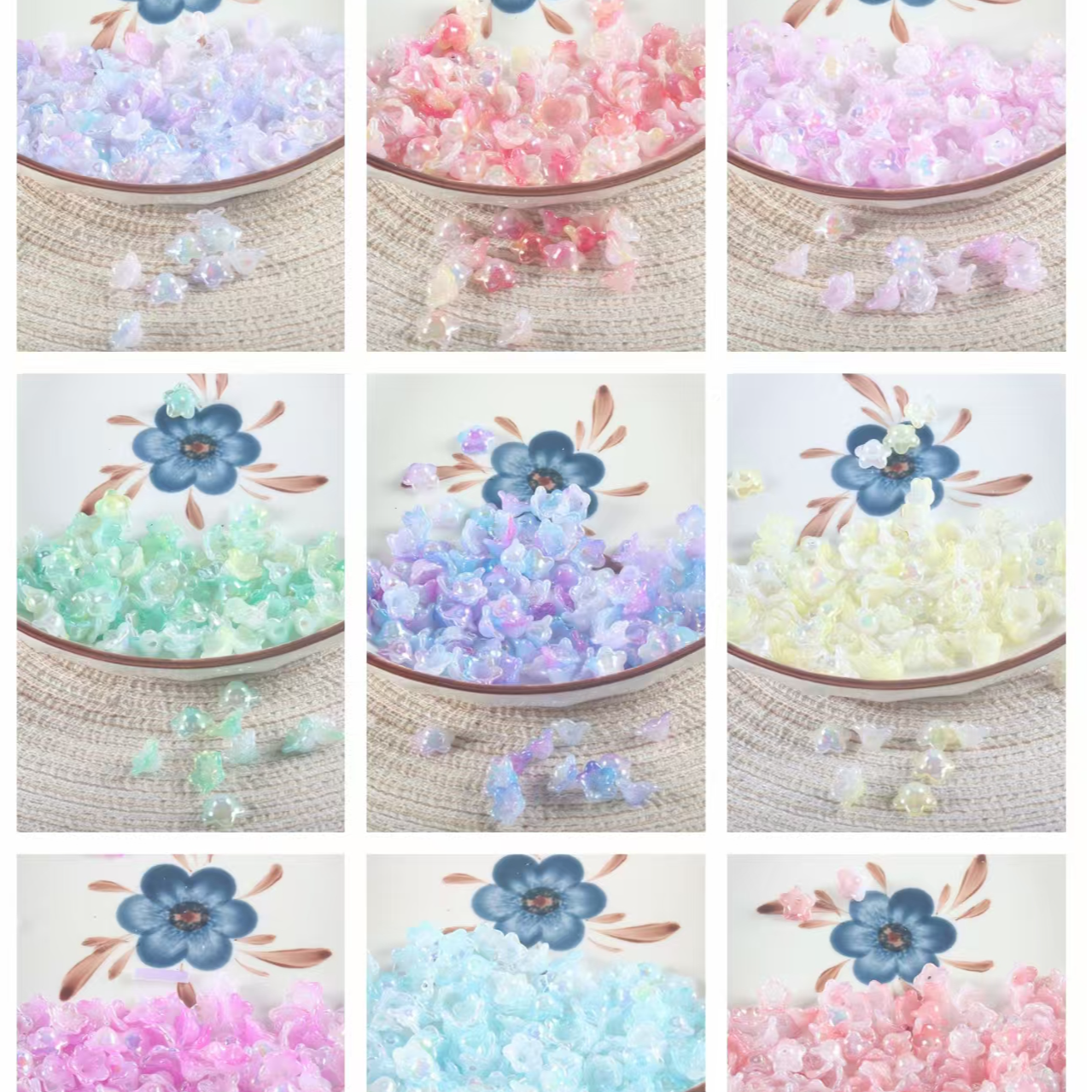 《燕子家》马贝花苞铃铛花铃兰花风铃花diy配饰散珠 手串手链车挂饰